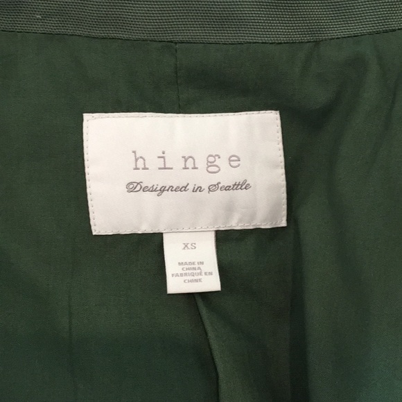 Hinge Seattle Zip Front Khaki Bell Sleeve Jacket - Picture 4 of 9